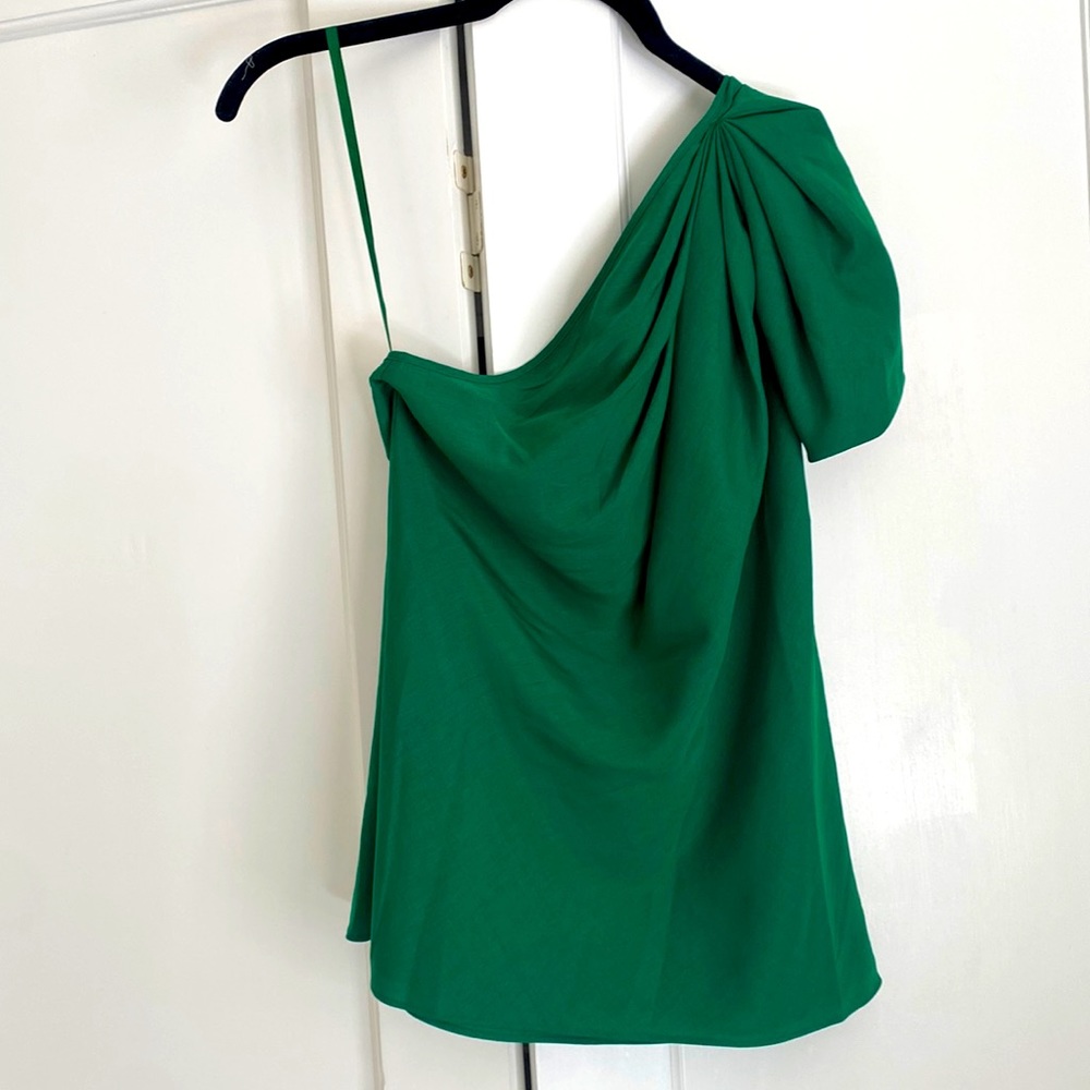 The Limited. Assymetrical Green Blouse